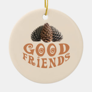 Good friends ceramic tree decoration