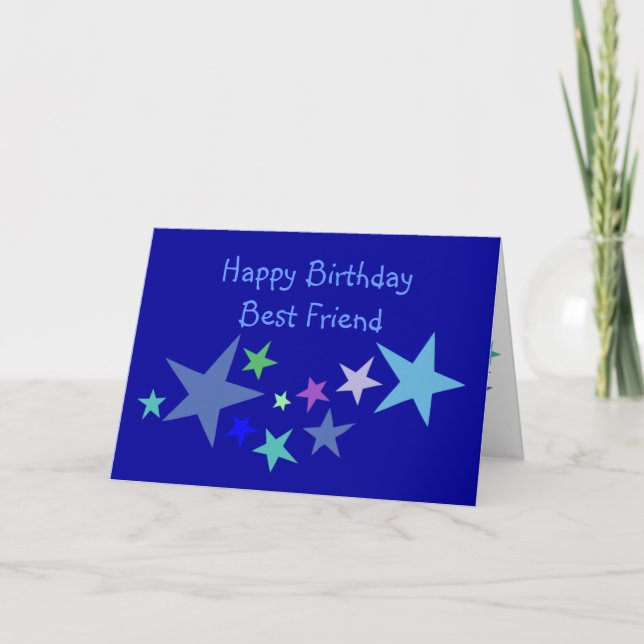 Good Friends Like Stars Always There Quote Card (Front)