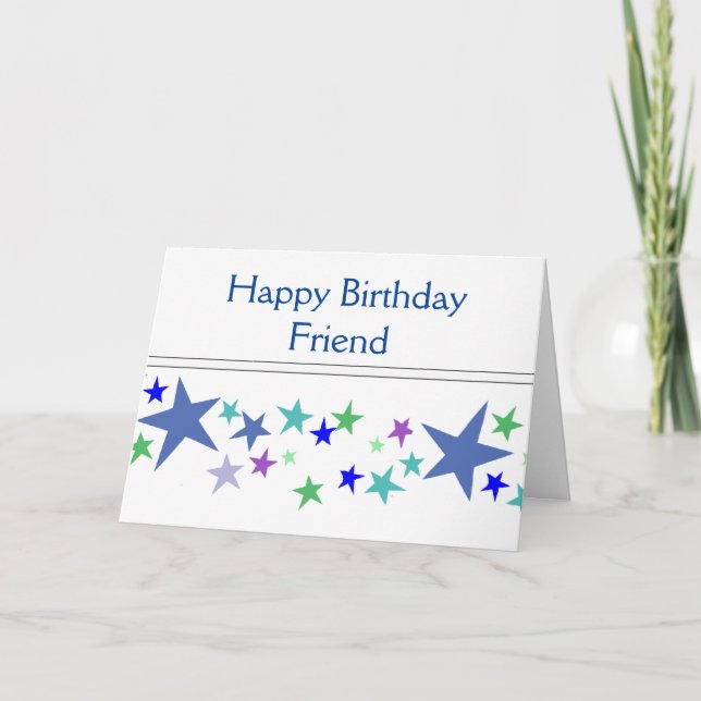 Good Friends Like Stars Always There Quote Card (Front)