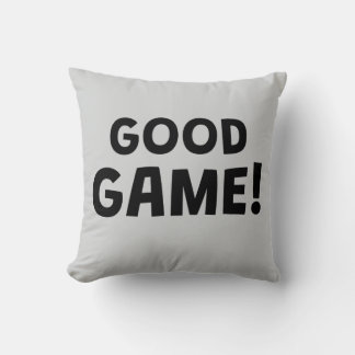 Good Game! | Bold Typography Gamer Throw Pillow