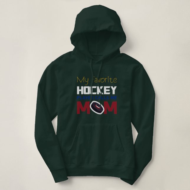 GOOD GIFT FOR motherhood|HOCKEY LOVERS|FUNNY MOM Hoodie (Design Front)
