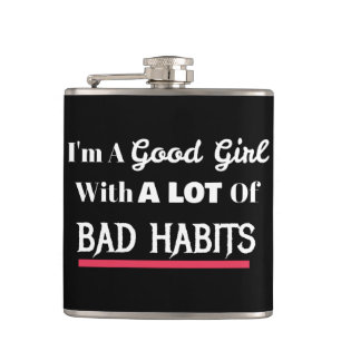Good Girl Bad Habits Hip Flask