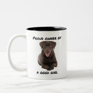 Good Girl Chocolate Lab Two-Tone Coffee Mug
