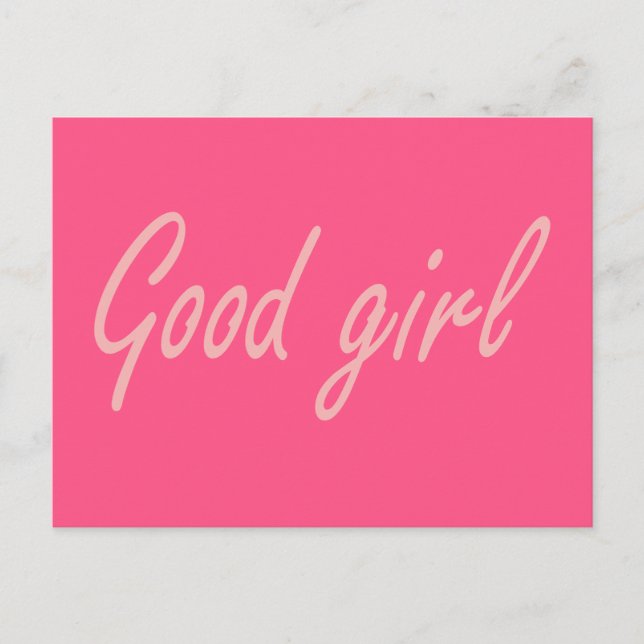 Good girl design postcard (Front)