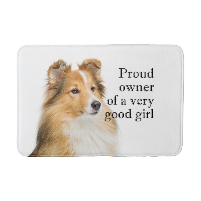 Good Girl Sheltie Bath Mat (Front)