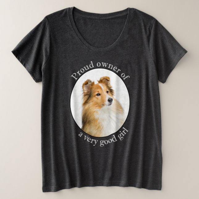 Good Girl Sheltie Plus Size T-Shirt (Design Front)