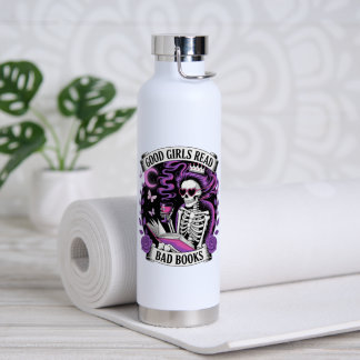 Good Girls Read Bad Books Water Bottle