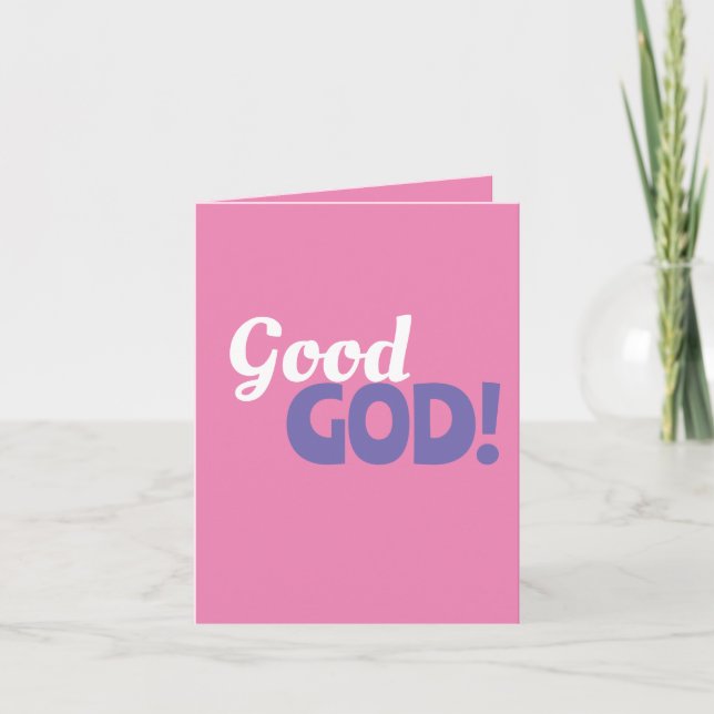 Good God Pink Card (Front)