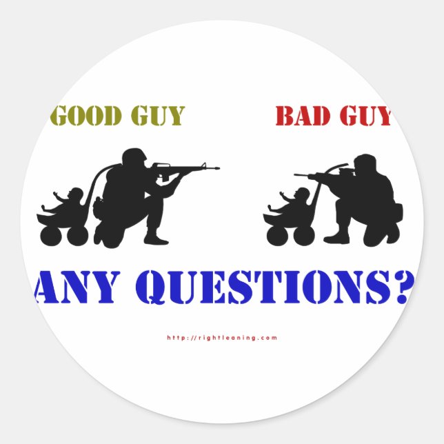 Good Guy - Bad Guy Classic Round Sticker (Front)