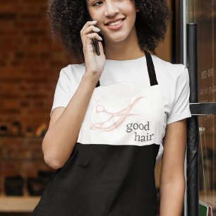 Good Hair Simple Logo Hair Stylist Colourist Apron
