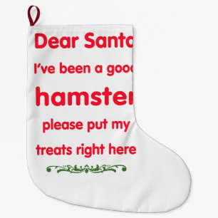 good hamster large christmas stocking