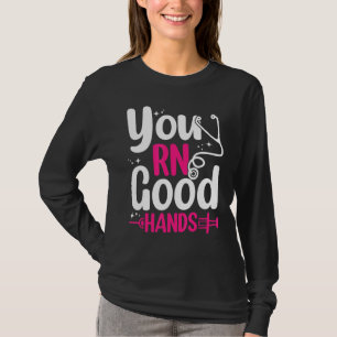 Good Hands Cna Doctor Nurse Nursing Hospital Clini T-Shirt