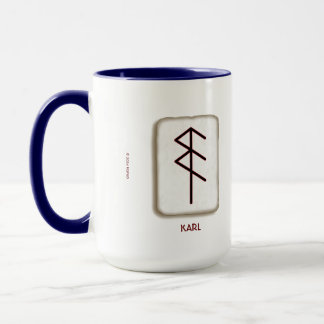 Good Health Bindrune & Personalised Name - KARL Mug