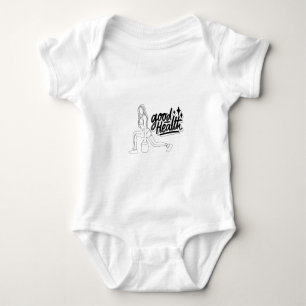 good health gym motivational design  baby bodysuit