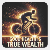Good Health Poster With Neon Cyclist