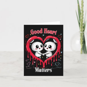 Good Heart S Typographic Colourful Red Paint Dripp Card