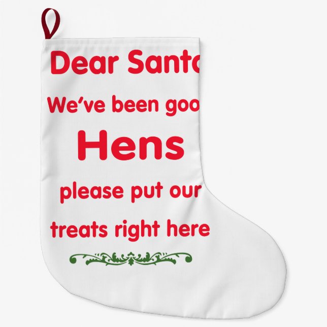 good hens large christmas stocking (Front)
