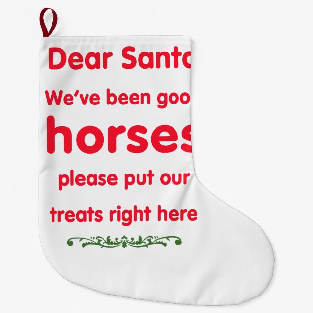 good horses large christmas stocking (Front)