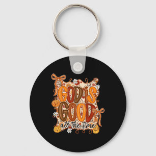 Good Is Good All The Time Coquette Bow Thanksgivin Key Ring