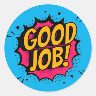 Good Job Comic Book Pop Art Sticker