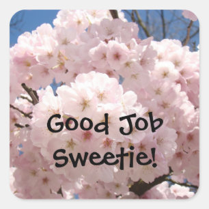Good Job Sweetie! stickers Pink Flower Blossoms