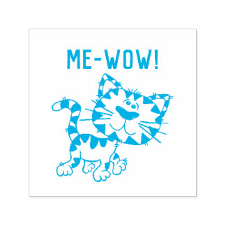Good job teacher kitty cat me-wow meow A+ great Self-inking Stamp