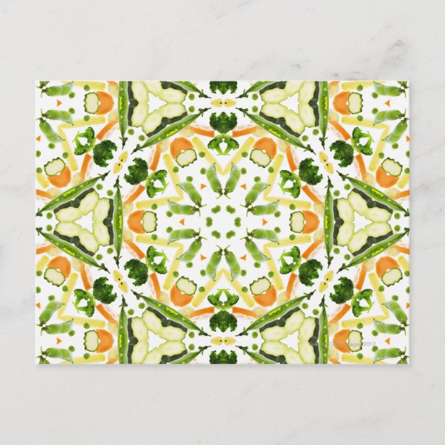 Good karma and well being from a healthy diet 3 postcard (Front)