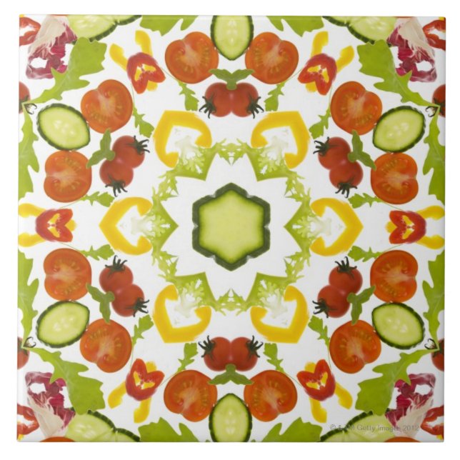 Good karma and well being from a healthy diet tile (Front)