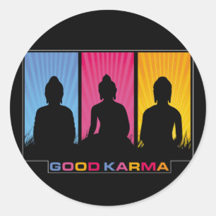 Good Karma Buddhas Classic Round Sticker