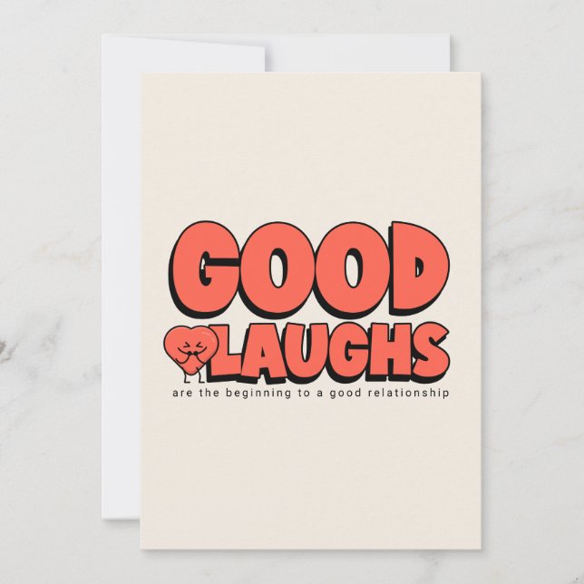 Good Laughs, Good Love – Relationship Card (Front)