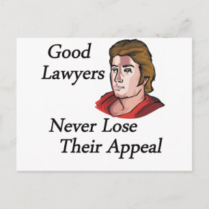 Good lawyers man postcard