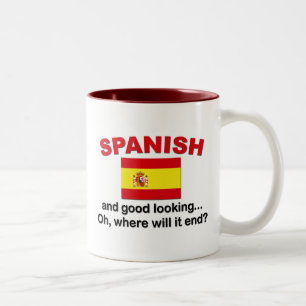 Good Looking and Spanish Two-Tone Coffee Mug