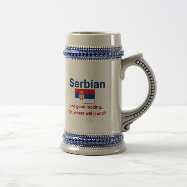 Good Looking Serbian Beer Stein (Right)