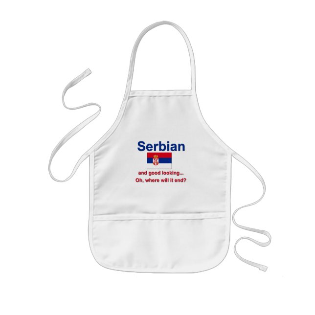 Good Looking Serbian Kids Apron (Front)