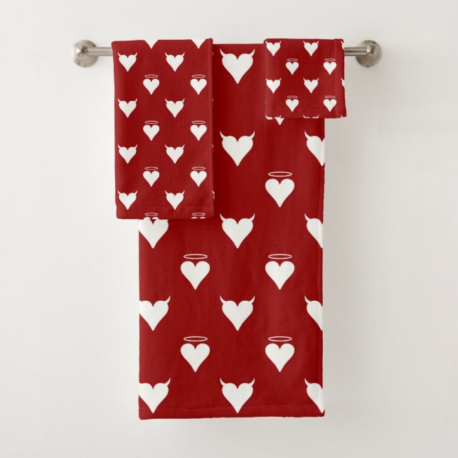 GOOD LOVE vs BAD LOVE Bath Towel Set (Insitu)