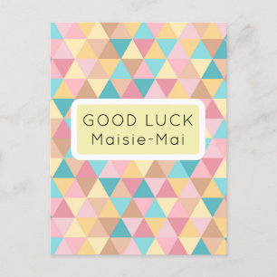Good Luck Abstract Pastel  Postcard