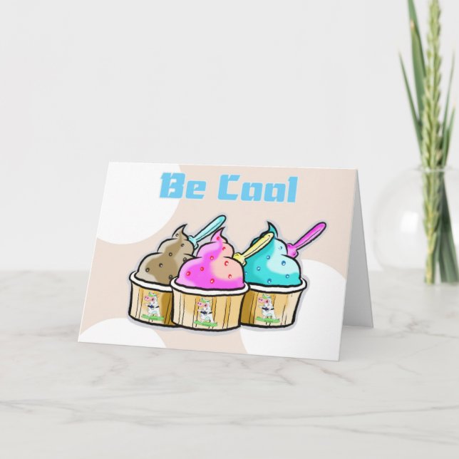 good luck,be cool ice cream card (Front)