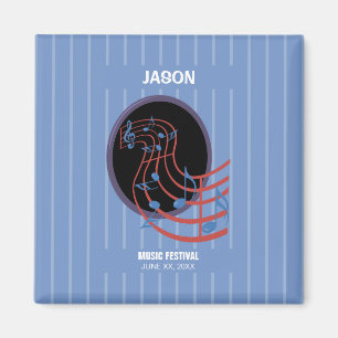 Good Luck, Black Music Circle Magnet