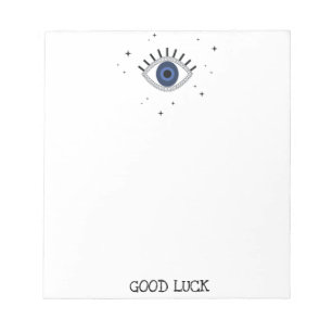 Good luck blue eye talisman greek evil eye notepad