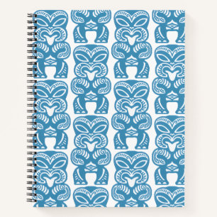 Good Luck Blue Tiki Pocket Folders Notebook