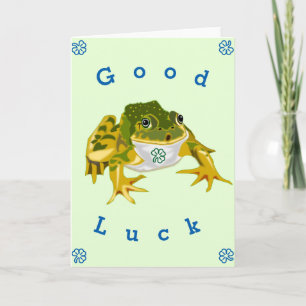 Good Luck Card Lucky Frog - Your Text