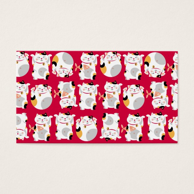Good luck cat,chinese,feng shui,Maneki Neko,patter (Front)