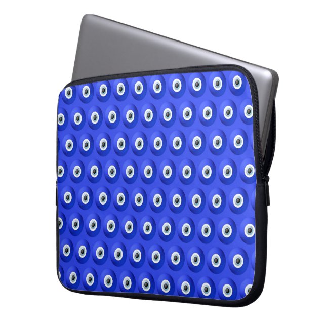 Good Luck Charms against Evil Eye Pattern Laptop Sleeve (Front Left)