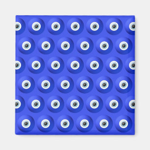 Good Luck Charms against Evil Eye Pattern Magnet