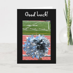 Good Luck cheer pom pom greeting card