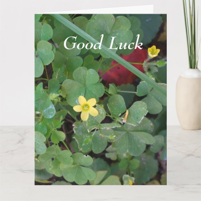 Good Luck Clover for Friend- Big Greeting Card (Front)