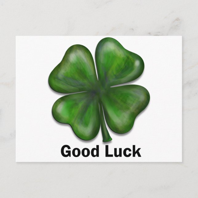 Good Luck Clover Postcard (Front)