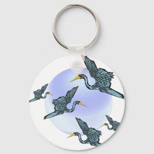 Good luck crane key ring