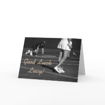 Good luck customisible tennis card