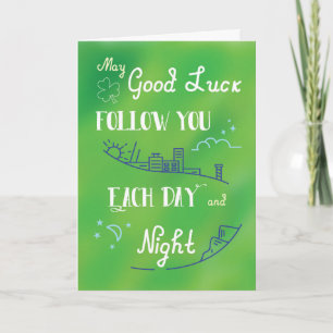 Good Luck Day and Night St. Patrick's Day Card